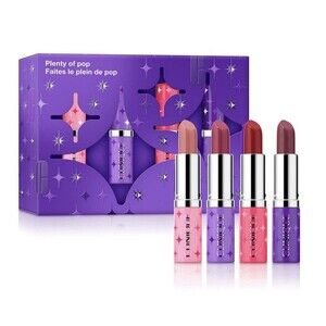 New Clinique Plenty Of Pop 4 Piece Lipstick Gift Set